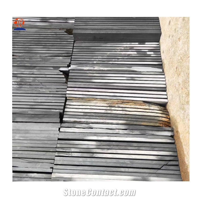 Black Slate Cultured Stone Exterior Wall Cladding
