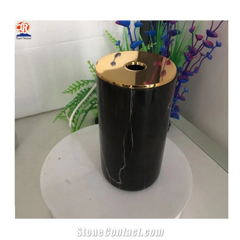 White and Black Marble Candle Jars Big Size