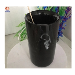 White and Black Marble Candle Jars Big Size