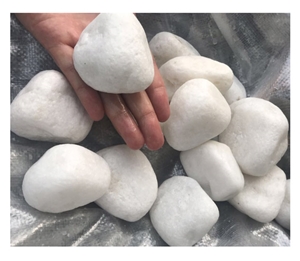 Sparkle Snow White Pebbles for Decoration