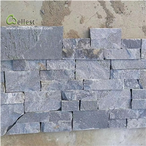 Blue Grey Random Shape Veneer Stacked Wall Tile