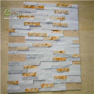 Gold Yellow White Brick Look Veneer Ledgestone