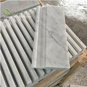 M820 White Marble Staturietto Skirting Board