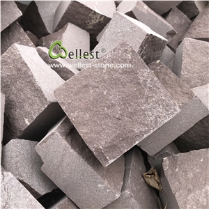 Purple Brown Natural Split Cube Stone Cobblestone