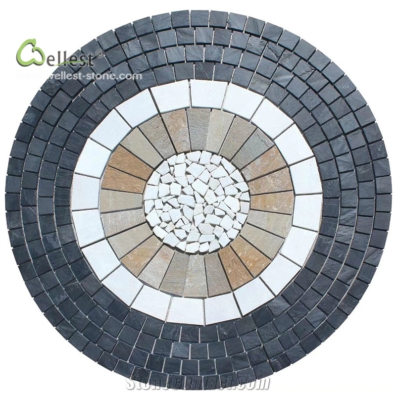 Round Medallion Garden Interior Circle Pattern