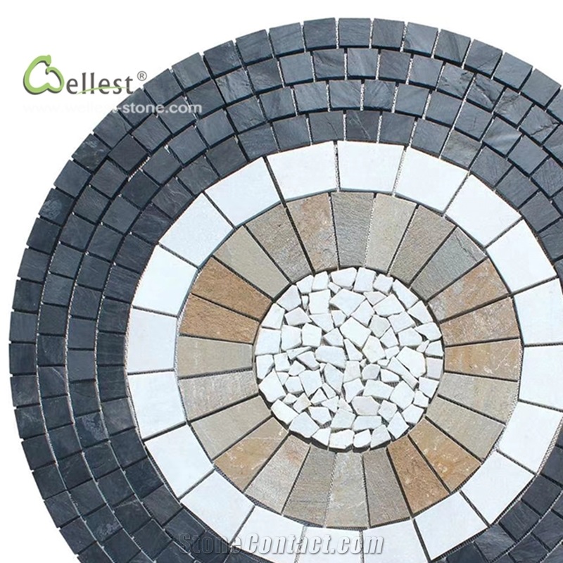 Round Medallion Garden Interior Circle Pattern
