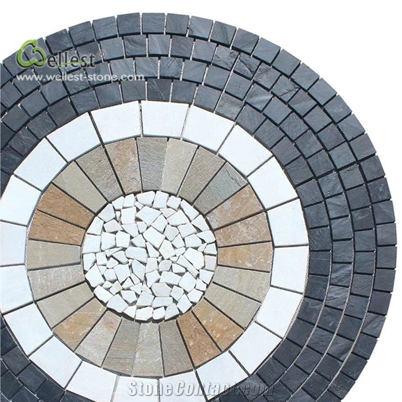 Round Medallion Garden Interior Circle Pattern