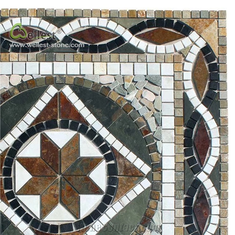 Square Medallion Interior Interesting Pattern Tile