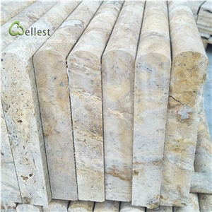 Yellow Bullnose Travertine Coping Tile Pool Steps