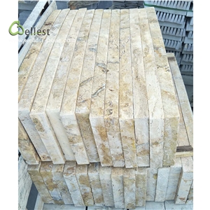 Yellow Bullnose Travertine Coping Tile Pool Steps