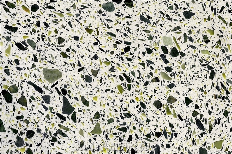 White Color Series Of Terrazzo Tiles