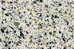 White Color Series Of Terrazzo Tiles