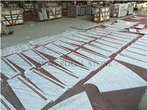 Hotel Project Thin Marble Veneer Stair Steps