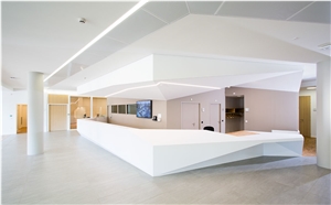 Krions Solid Surface Bendable Reception Desk Table