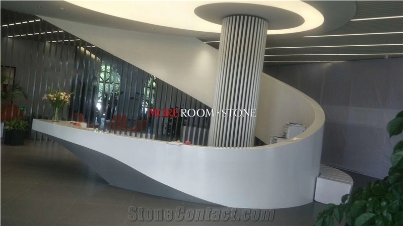 Krions Solid Surface Bendable Reception Desk Table