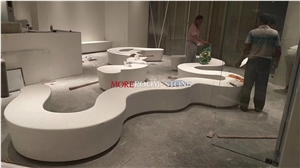 Krions Solid Surface Bendable Reception Desk Table