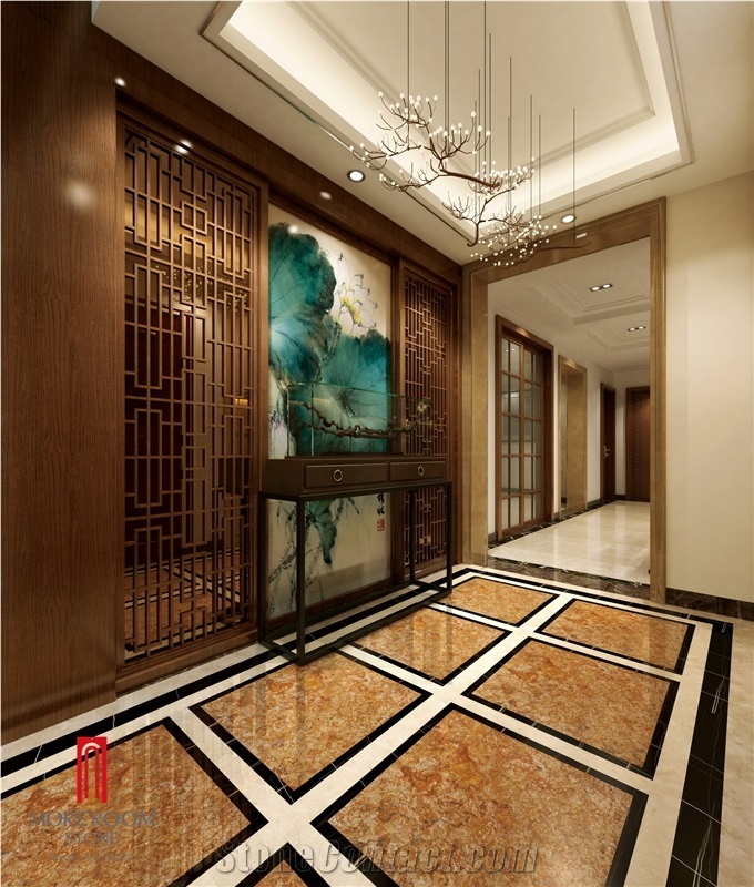 Van Gogh Gold Marble Look Porcelain Floor Tile