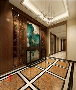 Van Gogh Gold Marble Look Porcelain Floor Tile