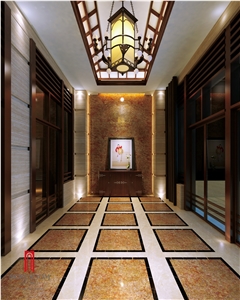 Van Gogh Gold Marble Look Porcelain Floor Tile
