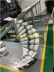 Panda White Marble Project Stairs Tiles China