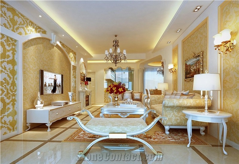 Gold Foil Mosaic Tiles,Golden Glass Mosaic