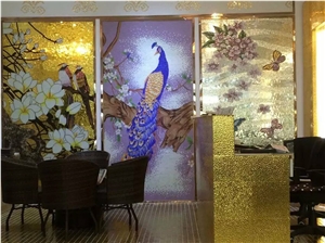 Gold Foil Mosaic Tiles,Golden Glass Mosaic