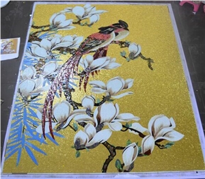 Golden Glass Mosaic Clip Art Decorative Mosaic