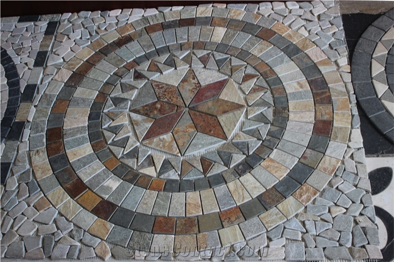 Slate Mosaic Medallions