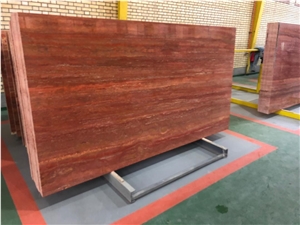 Red Travertine Slabs