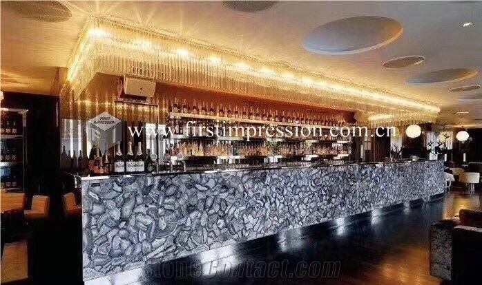 Hot Sale Gemstone Grey Agate Countertops,Bar Top