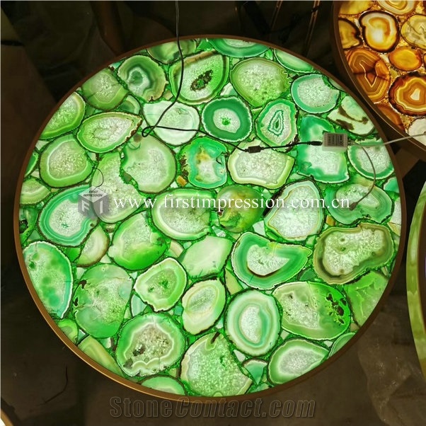 Luxury Gemstone Colorful Agate Desk Countertops