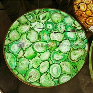 Luxury Gemstone Colorful Agate Desk Countertops
