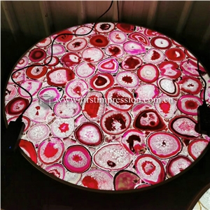Luxury Gemstone Colorful Agate Desk Countertops