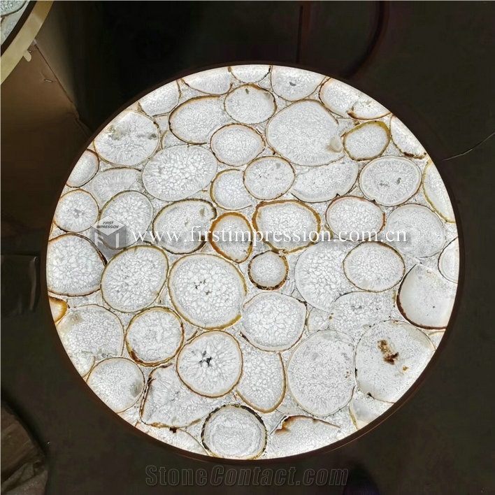 Luxury Gemstone Colorful Agate Desk Countertops