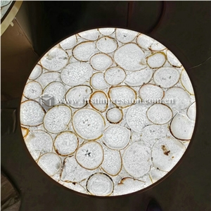 Luxury Gemstone Colorful Agate Desk Countertops