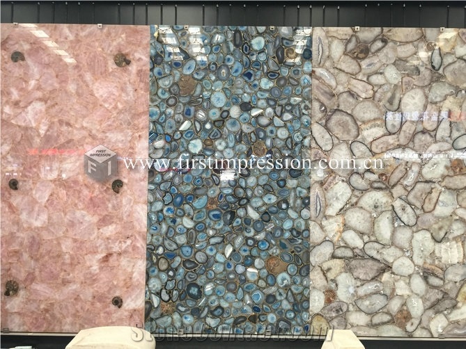 Purple Agate Gemstone Semiprecious Stone Slabs