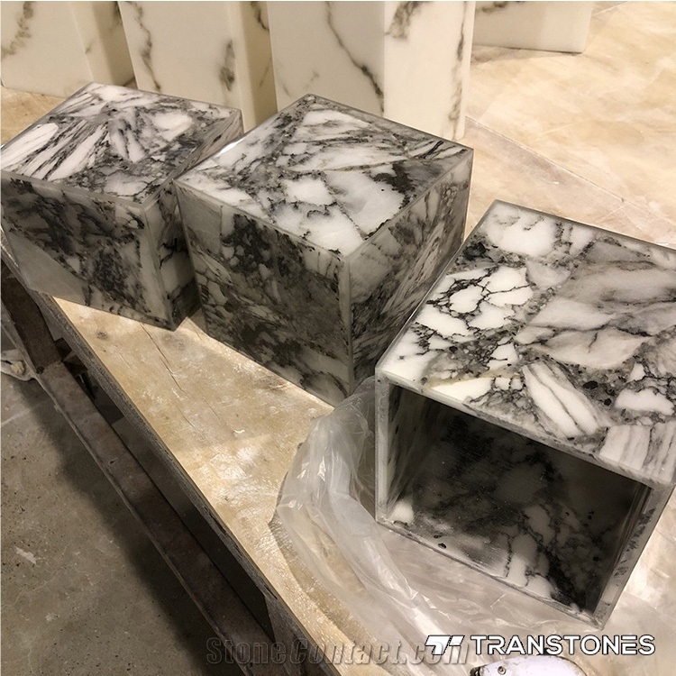 Alabaster Acrylic Lighting Box for Interior Decors