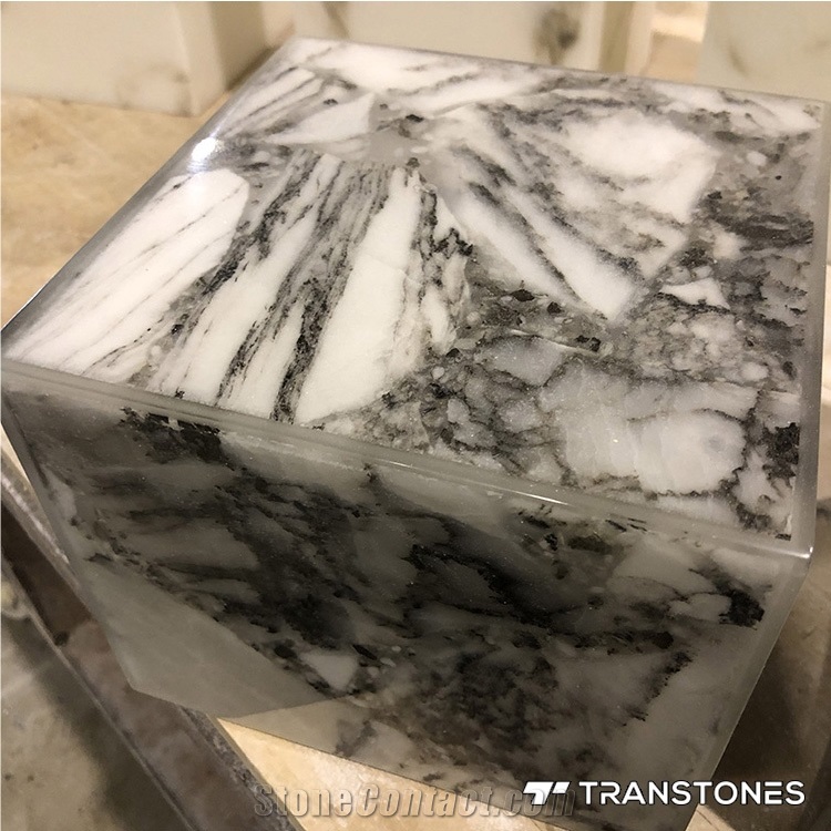 Alabaster Acrylic Lighting Box for Interior Decors