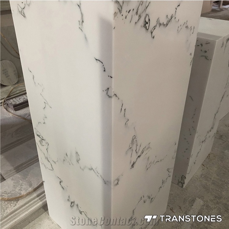 Artificial Stone Lighting Box Translucent Column