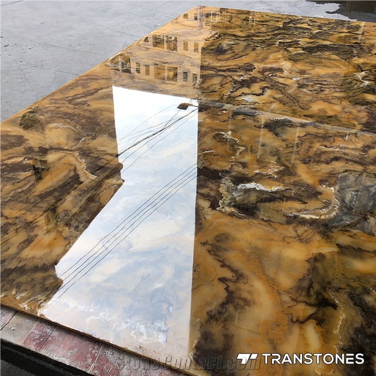 Back Lighting Artificial Onyx Stone for Desk