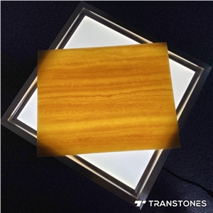 Backlit Alabaster Resin Slab Customized Home Decor