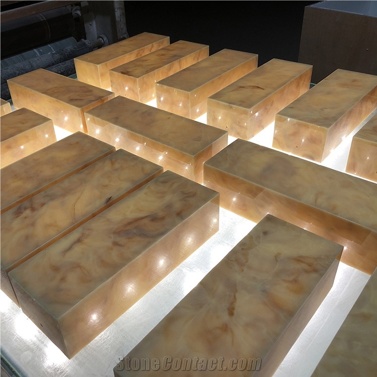 Backlit Translucent Wall Panel, Faux Alabaster