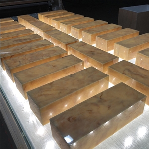Backlit Translucent Wall Panel, Faux Alabaster