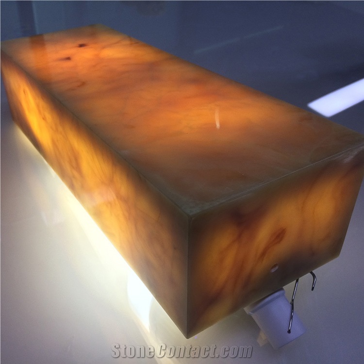 Backlit Translucent Wall Panel, Faux Alabaster