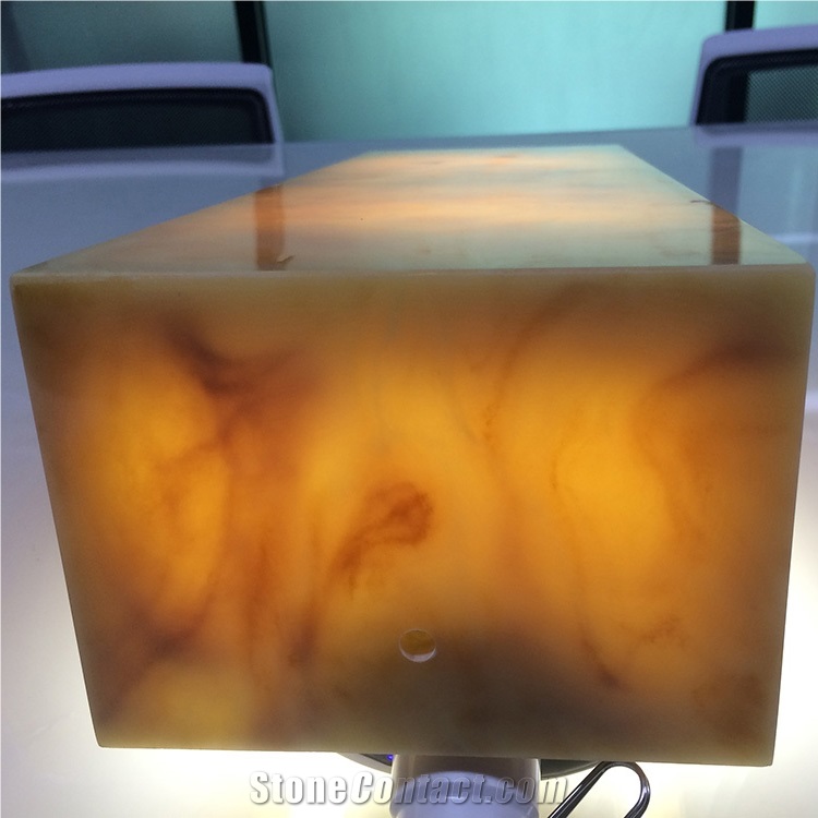 Backlit Translucent Wall Panel, Faux Alabaster