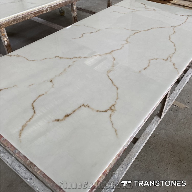 Big Slabs Translucent Polished Faux Onyx Wall Panel