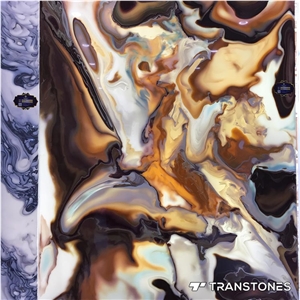 Continue Veins Acrylic Sheet Alabaster for Tables