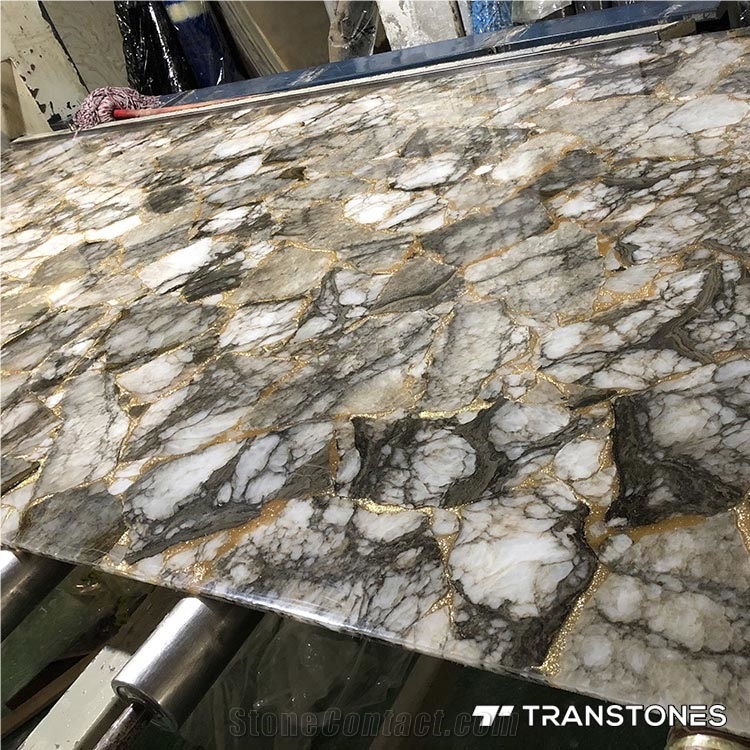 Crystallized Onyx Stone Tiles Slabs
