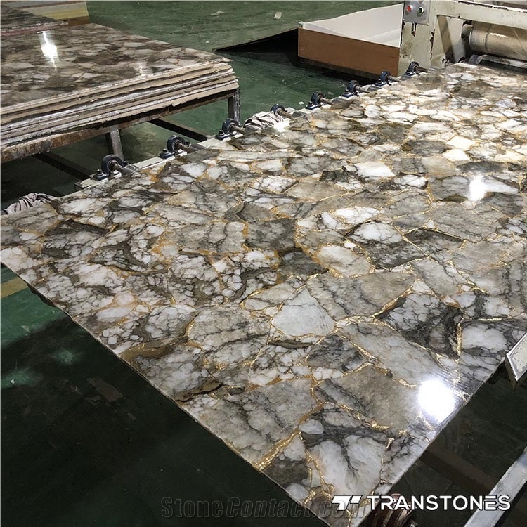 Crystallized Onyx Stone Tiles Slabs