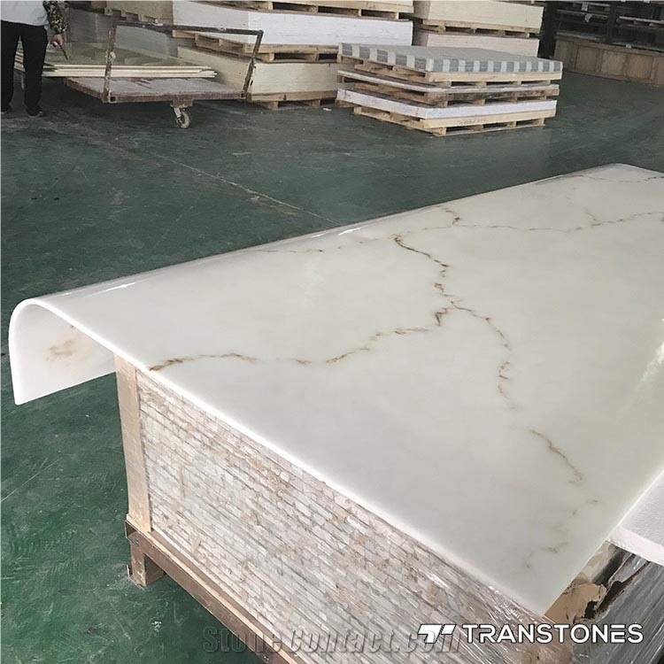 Curved Alabaster Sheet for Interior Decoration
